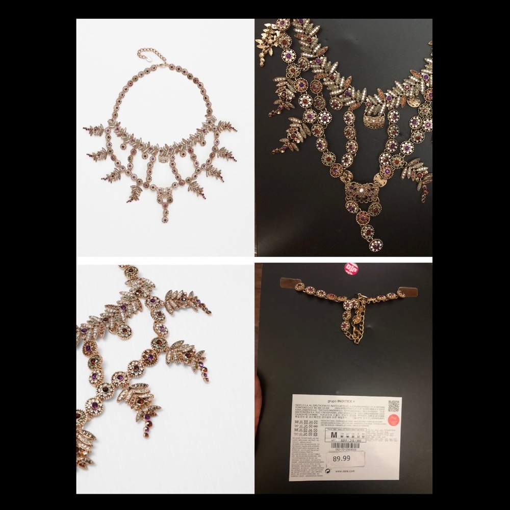 LAST NWT ZARA SHINY JEWEL NECKLACE